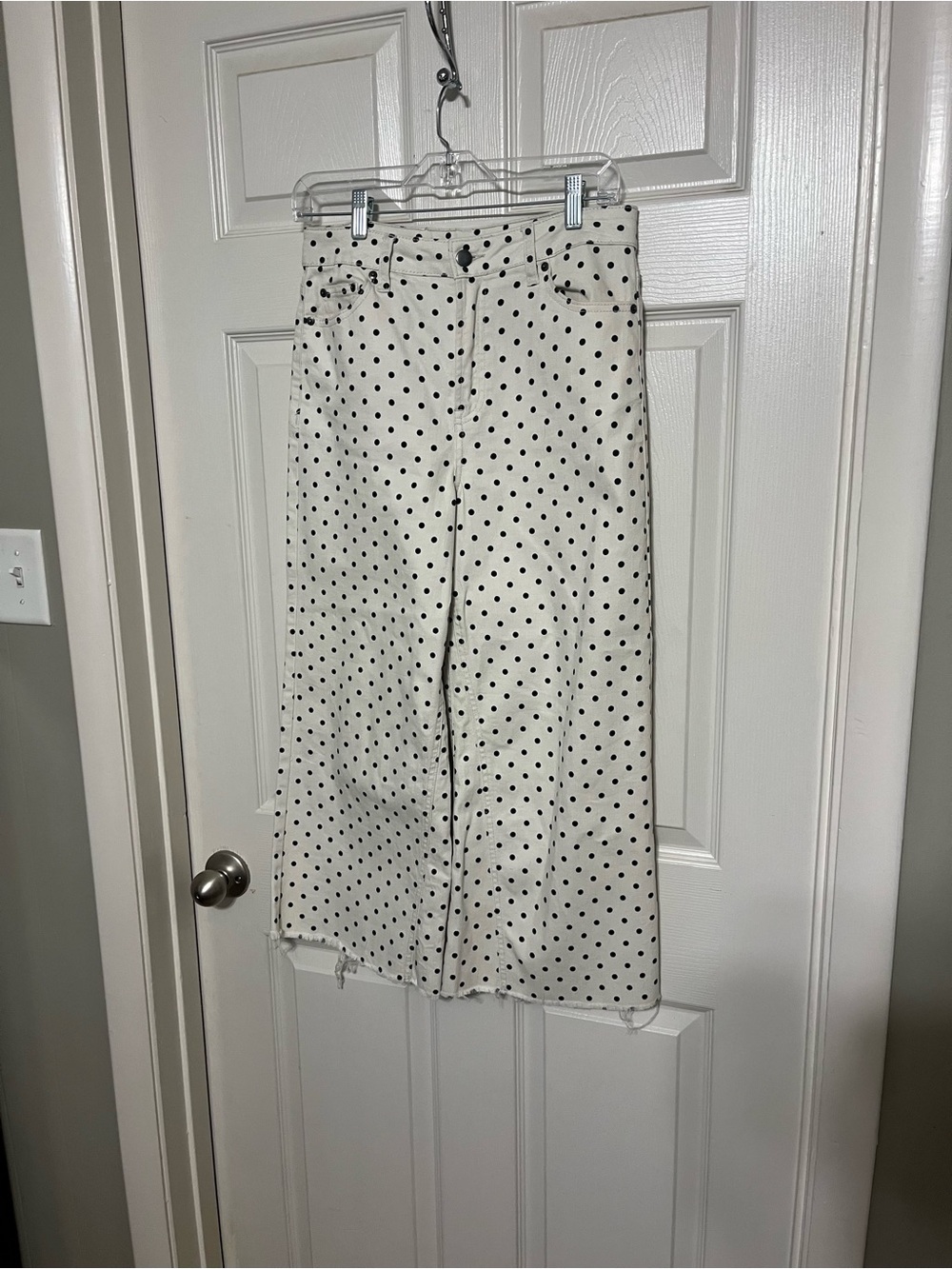 Gianni Bini Polka Dot Wide-Leg Jeans